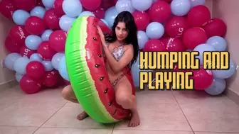 Humping and Playing With Large Swim Ring By Laiza