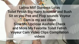 Latina Milf Giantess Lolas Toilet Fetish Big Hairy AssHole and Bush Sit on you Pee and Plop sounds Voyeur Cam is my ass clean Slow Mo Upclose Asshole Check and More My Favorite Toilet Fetish Voyeur Cam Video Clips Compilation videos