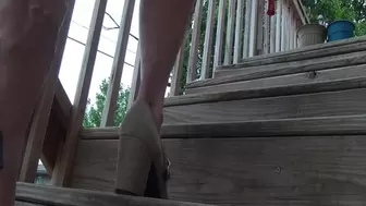 Stairs and gold heels
