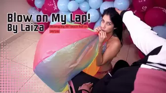 Beach Ball Blow on my Lap By Sexy Laiza! - 4K