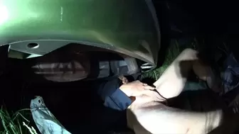 Fucking the exhaust pipe of a Renault Scenic