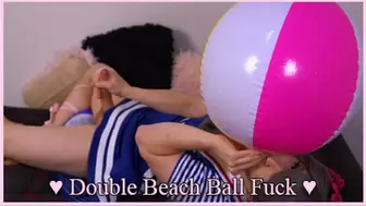 Katie Double Beach Ball Fuck