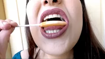 Big lollipop licking sucking