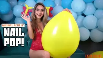 Vanessa Nail Pop Tease Yellow 16" Balloons 4K