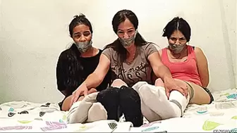 Laura, Katherine & Maria in: Gagged Bondage Foot Play With Step-Mom (mp4)