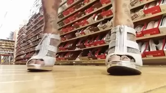 Giantess unaware Payless Shoe shopping Massive Shoe TryOn Sandals HighHeels Slippers BalletFlats and more One Shoe Barefoot Foot Fetish Modeling my Biggest Shoe Fetish Compilation Video