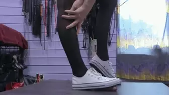 White converse trampling and shoejob