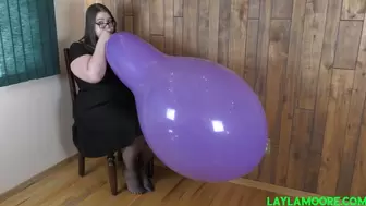 Purple Cattex Long Neck Blow to Pop JOI Starring Layla Moore (wmv version)