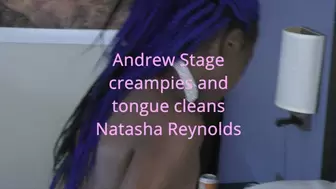 Andrew Stage creampies and tongue cleans Natasha Reynolds (1080p)