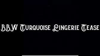 BBW Turquoise Lingerie Tease  