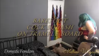 Barefoot Cock Squash on Trample Board