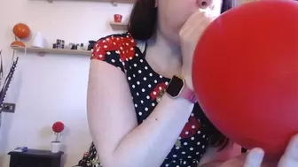 Big red balloon orgasm