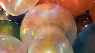 POV B2P 24" Clear Tuftex in Room Full Of Balloons