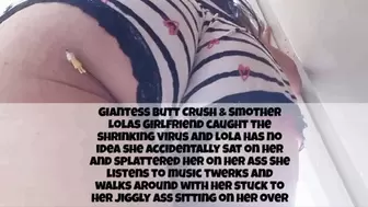 GIAantess Unaware Accidental Butt Crush & Smother Twerking Jiggly Ass Cam avi