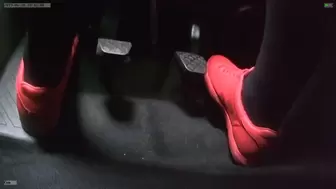 Katharina driving home - Red Sneaker - VIEW UNDER SEAT - Part 3