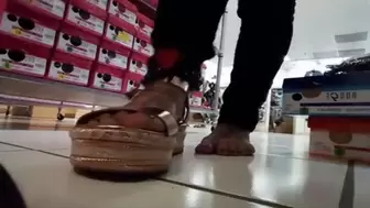 Giantess Shoe Shopping Massive shoe try on Shoe Play My Best Shoe Play One Shoe Dangling Giantess unaware you are following her under her feet Voyeur cams Many many shoes high heels sandals and more Kmart HumbertoVidal Rainbow Shoe dept public try on Clip