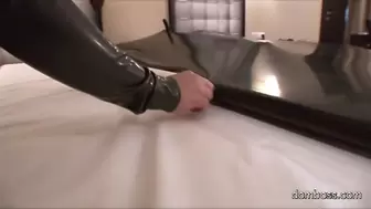 Virgin ride in a latex vacuum bed!