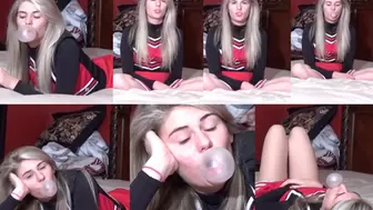 Holly Snooty Cheerleader Chews & Blows Bubble Gum HD wmv