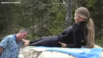 GABRIELLA - A trip to the mountain - OUTDOOR Foot worship, toe sucking, foot gagging (For mobile devices)