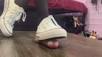 White sneakers on your cock