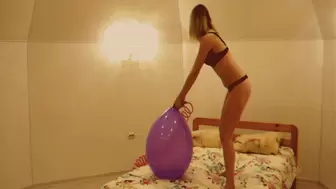Alla burst the balloon with a compressor !!!