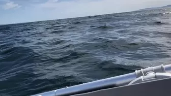 Naked Dinghy Powerboating with dick bouncing about at speed