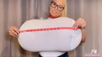 Measuring my huge breast expansion, from 55 inch to 70 inch!