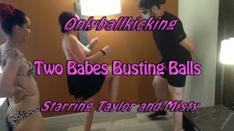 Two Babes Busting Balls