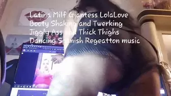 Latina Milf Giantess LolaLove Booty Shaking and Twerking Jiggly Ass and Thick Thighs Dancing Spanish Regeatton music avi