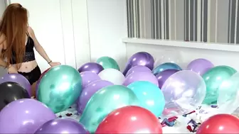 Part 2 Amazing Mass Pop 500 Balloons