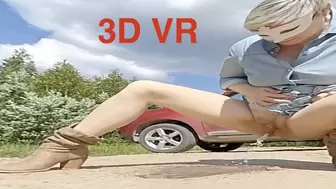 3D VR: Three times outdoors pissing