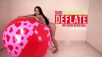 Deflating Pink Big Shosu Beach Ball By Dani