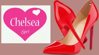 Chelsea Shoulder Ride In A Little White Dress With Pink Long Socks & Pink Platform Heels (4K)