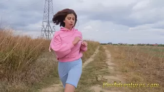 Pissing her clothes when she went out for a jogging
