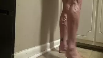 Flip flop in kitchen