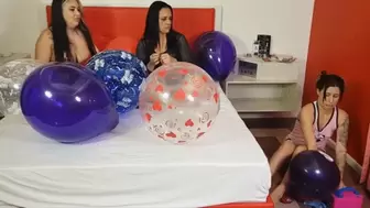 TWO CRUEL FRIENDS MAKING THE SLAVE SUFFER FOR FEAR OF BALLOONS -- BY ADRIANA FULLER & MORENA ROSA - CLIP 1 FULL HD