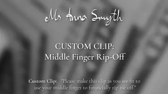 Custom Clip: Middle Finger Rip-Off