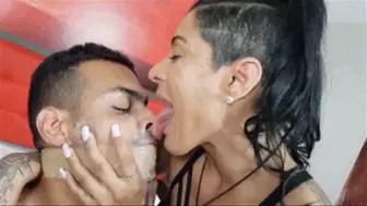 LICK NOSE WITH BAD BREATH INFLUENZA DIRTY SPUTUM ON IDIOT SLAVE - BY MELISSA MUSCLE - CLIP 5 IN EXCLUSIVE KC IN FULL HD