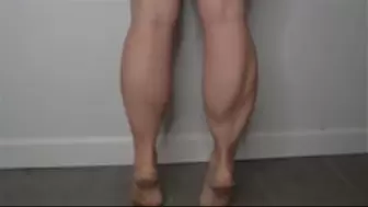 Calf Raises Workout Standing and Sitting Calf Muscle Fetish Barefoot Muscular Calves MP4