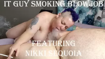 IT Guy Gets Smoking Blowjob