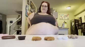 Celia Smashes Snacks With Her Giant Stomach
