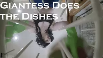 Giantess Does the Dishes