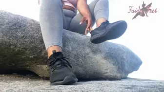Shoe and Sock Removal on Stone Mountain
