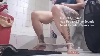 The Daily Dump loud Pee and Plop Sounds Toilet Fetish Voyeur cam avi