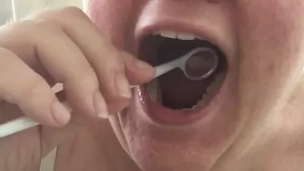 Mouth tour with dental tools