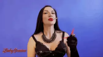 Humiliating CBT Instructions by Smoking White Long Nails Goddess