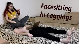 Redhead Dominant Girl In Grey Spandex Leggings - Facesitting and Ass Grinding Femdom Homemade (WMV HD 720p)
