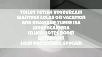 Toilet Fetish Voyeurcam Giantess lolas on vacation and unaware there is a hidden cam in her hotel room bathroom loud pee sounds spycam avi