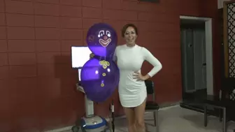 Lucy Purr Blows a Medium-Sized Clown Figurine Balloon (MP4 - 1080p)