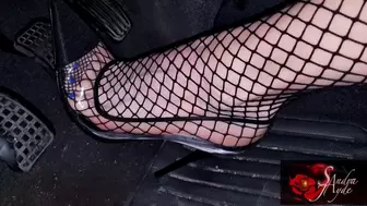 Sandra Jayde 25-02-20 Pedal Pumping in Vinyl Shoes and High Black Fishnet (1080p)